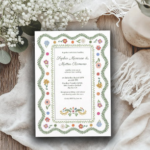 CottageCore Floral Wedding Einladung