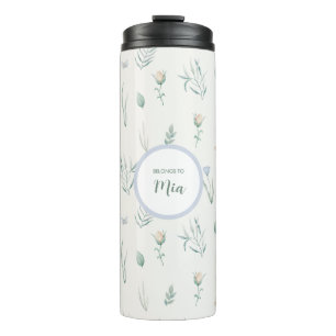 Cottagecore Floral Zurück zur Schule Personalisier Thermosbecher