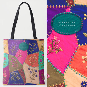 Cottagecore Florale Gestickte Patchwork Stickerei