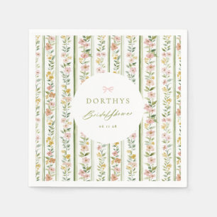 Cottagecore Florale Hochzeitsdusche Serviette