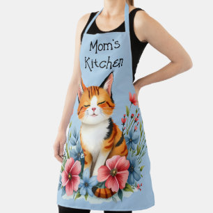 Cottagecore Florale Katzen Serene Feline Botanik Schürze