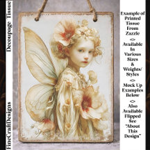 Cottagecore Flower Fairy Portrait FK1R Decoupage
