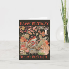 Cottagecore Frog Birthday Song Happy Birthday Card Karte