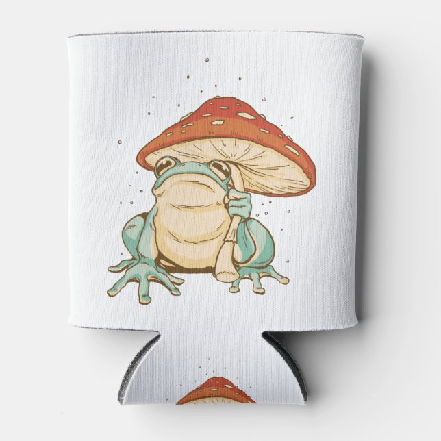 Cottagecore frog with mushroom dosenkühler (Vorderseite)