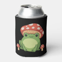 Cottagecore-Frosch-Ästhetik Süßer Frosch mit Pilz