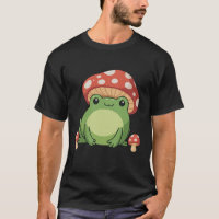 Cottagecore-Frosch-Ästhetik Süßer Frosch mit Pilz