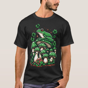 Cottagecore-Frosch-Ästhetik unter Pilz St. Patrick T-Shirt