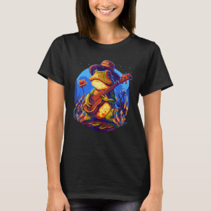 Cottagecore Frosch spielt Gitarre Goblincore Kröte T-Shirt