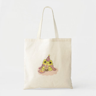Cottagecore-Frosch trinkt Boba-Tee-Aufkleber Tragetasche