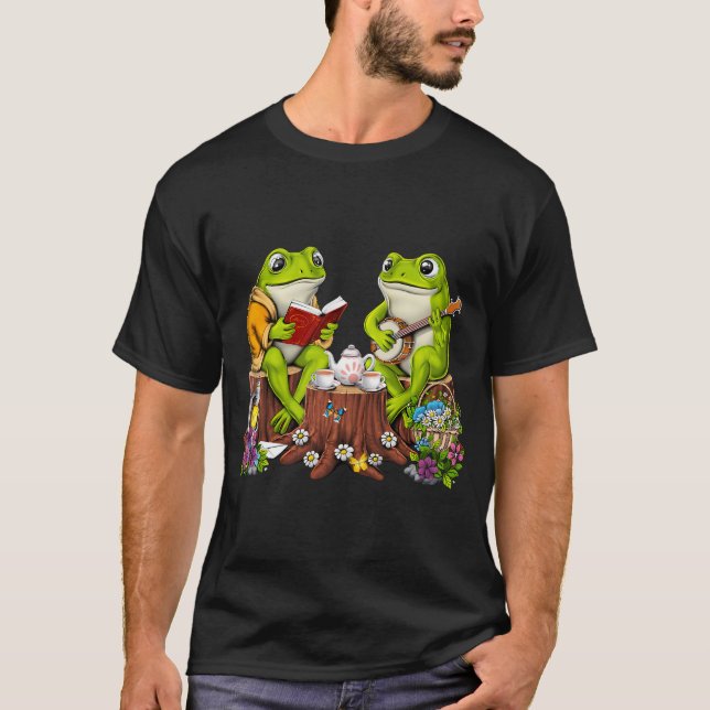 Cottagecore Frösche T-Shirt (Vorderseite)