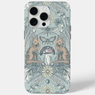 Cottagecore Fuchs Damast hellopal Case-Mate iPhone Hülle