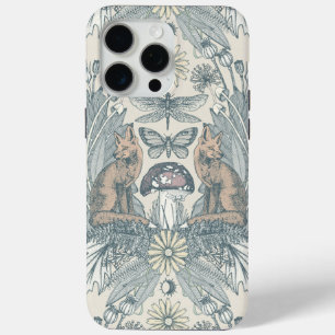 Cottagecore Fuchs Damast off weiß Case-Mate iPhone Hülle