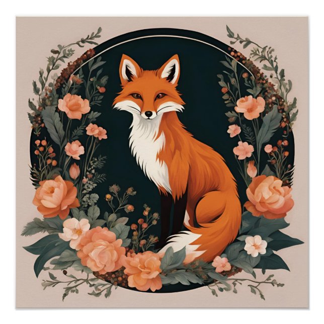 Cottagecore Fuchs Poster (Vorderseite)