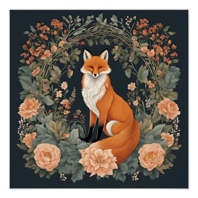 Cottagecore Fuchs Poster (Vorderseite)
