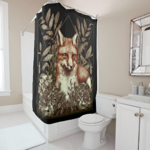 Cottagecore Fuchs Vintage Duschvorhang