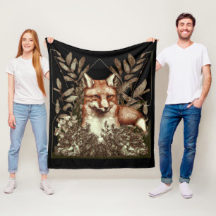 Cottagecore Fuchs Vintage Fleecedecke