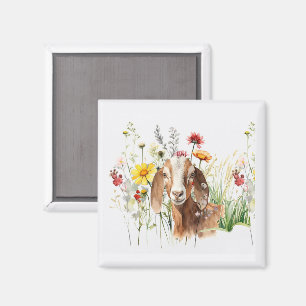 Cottagecore Glücks-Steinbock-Magnet Magnet
