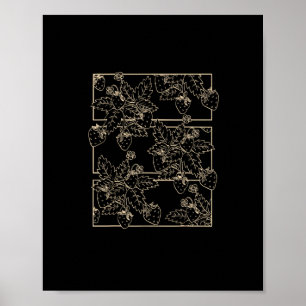 Cottagecore Goblincore Ästhetik Erdbeeren Poster
