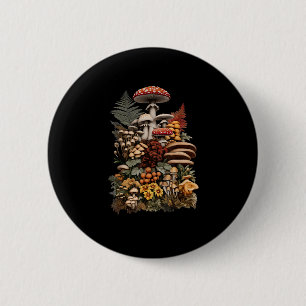 Cottagecore Goblincore Pilzesuche Button