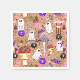 Cottagecore Halloween Ghouls Serviette