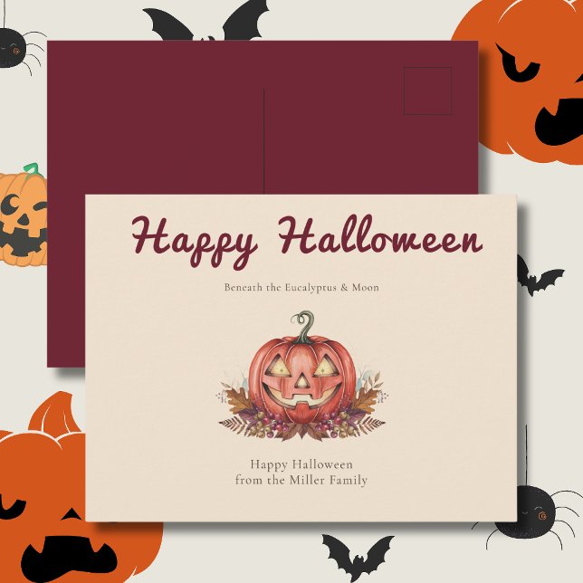 Cottagecore Halloween-Kürbis Postkarte (Von Creator hochgeladen)