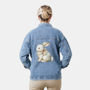Cottagecore-Hasen-Charm Jeansjacke