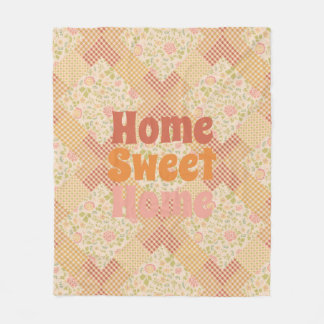 Cottagecore Herbst Blumen Patchwork Quilt Muster Fleecedecke