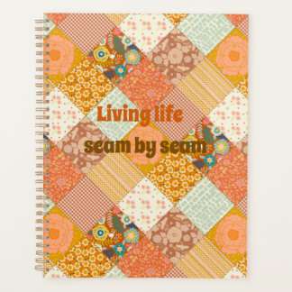 Cottagecore Herbst Blumen Patchwork Quilt Muster Planer
