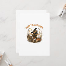 Cottagecore-Hexe-Biene Frohes Halloween