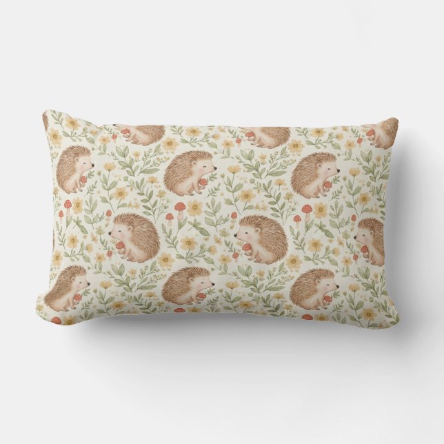 Cottagecore-Igel Lendenkissen (Vorderseite)