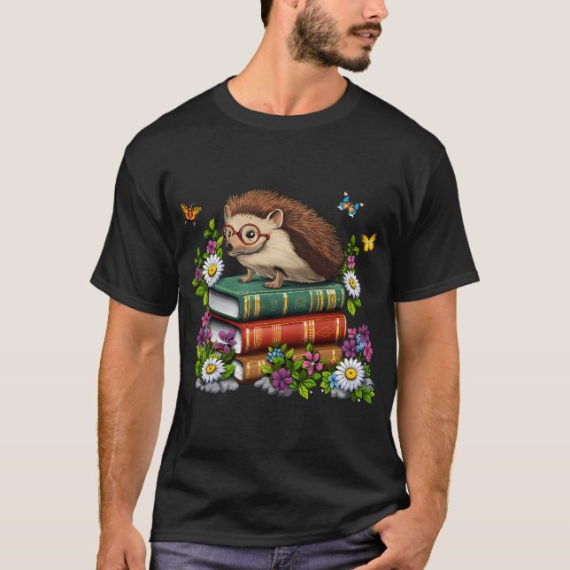 Cottagecore-Igel T-Shirt (Vorderseite)