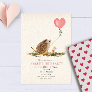 Cottagecore-Igelpilze Valentinsfeier Einladung