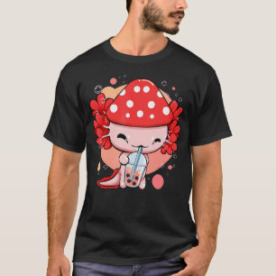 Cottagecore Kawaii Anime Axolotl Boba Tee Mit Mus