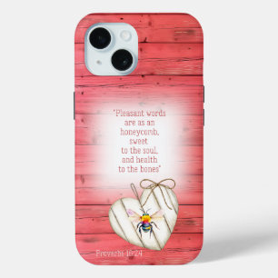 Cottagecore-Kunststoff-Rot-Holz-Herz-Regenbogen-Bi Case-Mate iPhone Hülle