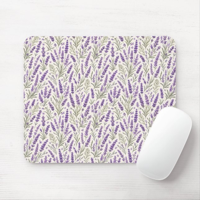 Cottagecore Lavendelzweig Botanik Mousepad (Mit Mouse)
