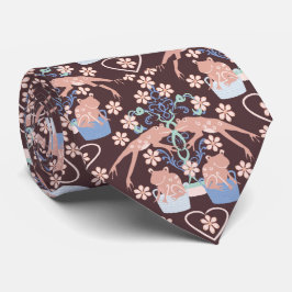 Cottagecore Leapfrog Trellis Neck Tie Krawatte