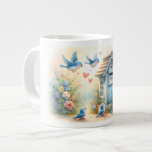 Cottagecore Liebesbriefe Blaue Postbox Jumbo-Tasse