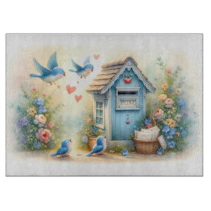 Cottagecore Liebesbriefe Blaue Postbox Schneidebrett