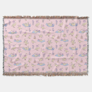 Cottagecore Märchenbuch Enten & Schwäne Soft Pink Decke