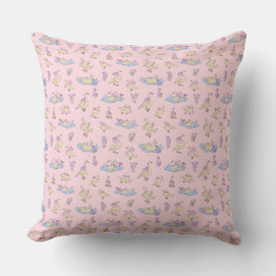 Cottagecore Märchenbuch Enten & Schwäne Soft Pink Kissen