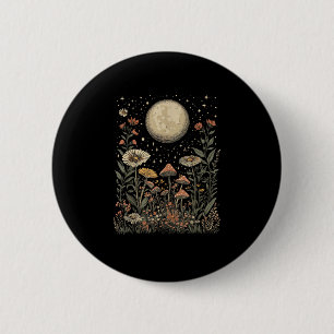 Cottagecore Mond Pilz Mondphase Goblincore Button