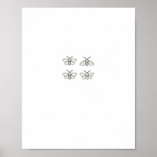 Cottagecore-Motten Klassisch Poster