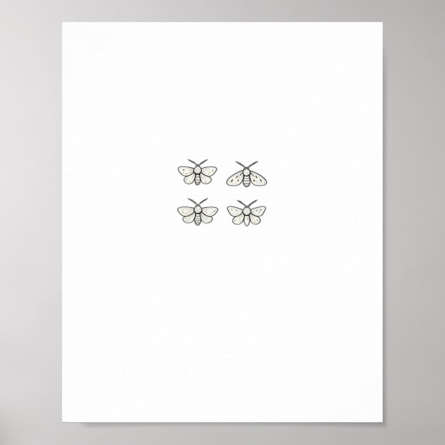 Cottagecore-Motten Klassisch Poster (Vorne)