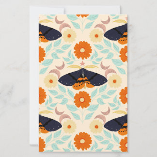 Cottagecore-Mottenmuster-Kunst | Retro-Blumendesig