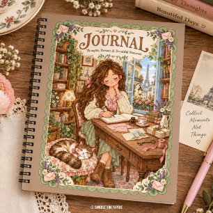 Cottagecore Paris Journal Romantisches französisch Notizbuch