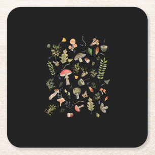 Cottagecore Pilz Ästhetik Akademie Goblincore Rechteckiger Pappuntersetzer