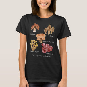 Cottagecore Pilz Botanische Chart Shroom Mycolo T-Shirt