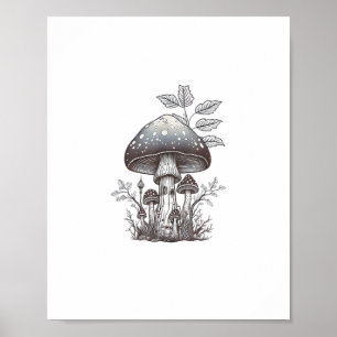 Cottagecore Pilz Goblincore Ästhetik Pilz Poster