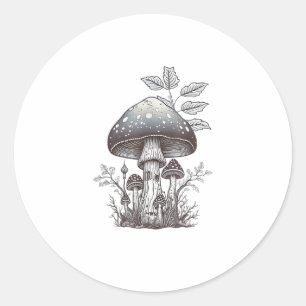 Cottagecore Pilz Goblincore Ästhetik Pilz Runder Aufkleber