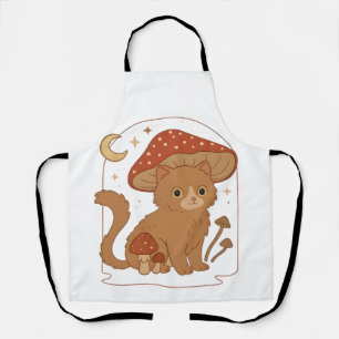 Cottagecore Pilz Katze mit Hut � Cute Vintage G Schürze